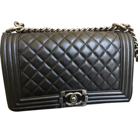 sac boy noir chanel|chanel handbags boys.